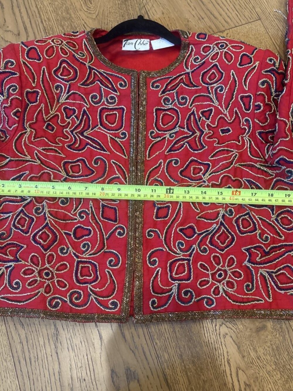 Talitha Red Embroidered Open-Front Jacket - Picture 12 of 16